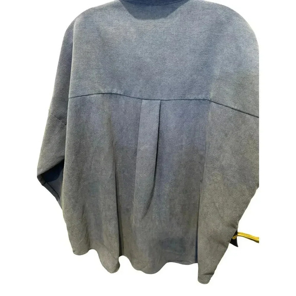 Zara Men's Blue Long Sleeve Button Down Corduroy Shirt Size Large - Picture 4 of 4